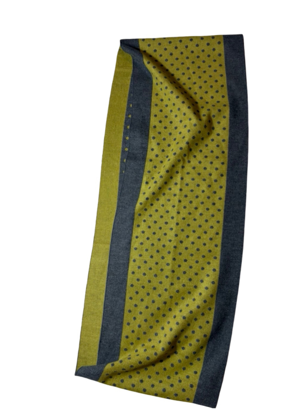 Chelsey by Joseph Silk Scarf Olive Green Gray Polka Dot